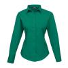 Women's poplin long sleeve blouse Emerald