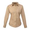 Women's poplin long sleeve blouse Khaki