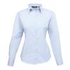 Women's poplin long sleeve blouse Light Blue