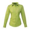 Women's poplin long sleeve blouse Lime