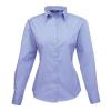 Women's poplin long sleeve blouse Mid Blue