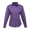 Women's poplin long sleeve blouse Purple