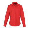 Women's poplin long sleeve blouse Red