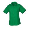 Women's short sleeve poplin blouse Emerald