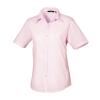 Women's short sleeve poplin blouse Pink