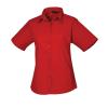 Women's short sleeve poplin blouse Red