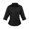 Women's ¾ sleeve poplin blouse Black