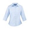 Women's ¾ sleeve poplin blouse Light Blue