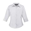 Women's ¾ sleeve poplin blouse Silver