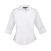 Women's ¾ sleeve poplin blouse White