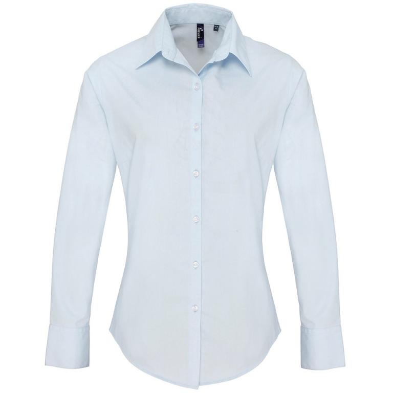 Women's supreme poplin long sleeve shirt Light Blue