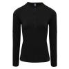 Women's Long John roll-sleeve tee Black