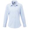 Women's Microcheck (Gingham) long sleeve cotton shirt Light Blue/White