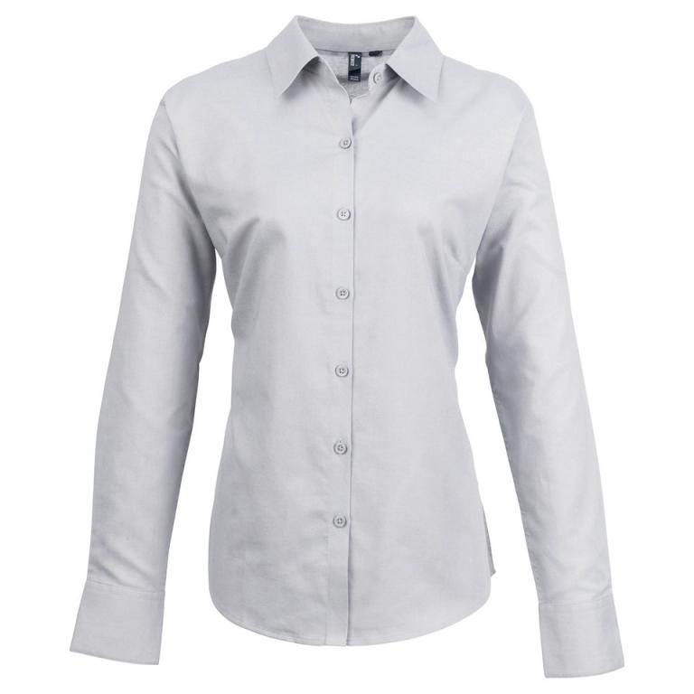 Women's signature Oxford long sleeve shirt Silver