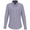 Women's cotton-rich Oxford stripes blouse White/Navy