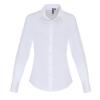 Women's stretch fit cotton poplin long sleeve blouse White