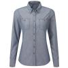 Women’s Chambray shirt, organic and Fairtrade certified Indigo Denim