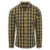 Women's Mulligan check cotton long sleeve shirt Camel/Navy