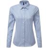 Women's Maxton check long sleeve shirt Light Blue/White