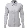 Women's Maxton check long sleeve shirt Silver/White