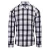 Women's Ginmill check cotton long sleeve shirt Black/White