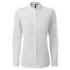 Women's banded collar 'grandad' shirt White