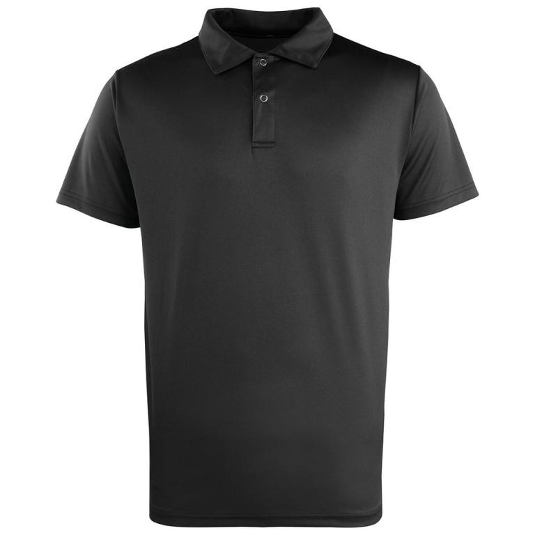 Coolchecker® studded polo Black