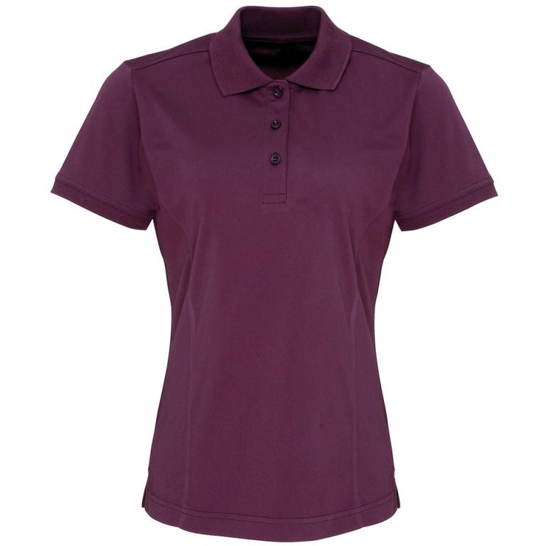 Women's Coolchecker® piqué polo Aubergine