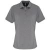 Women's Coolchecker® piqué polo Grey Melange