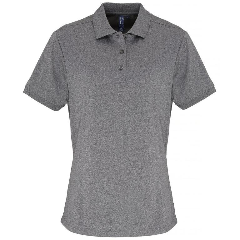 Women's Coolchecker® piqué polo Grey Melange