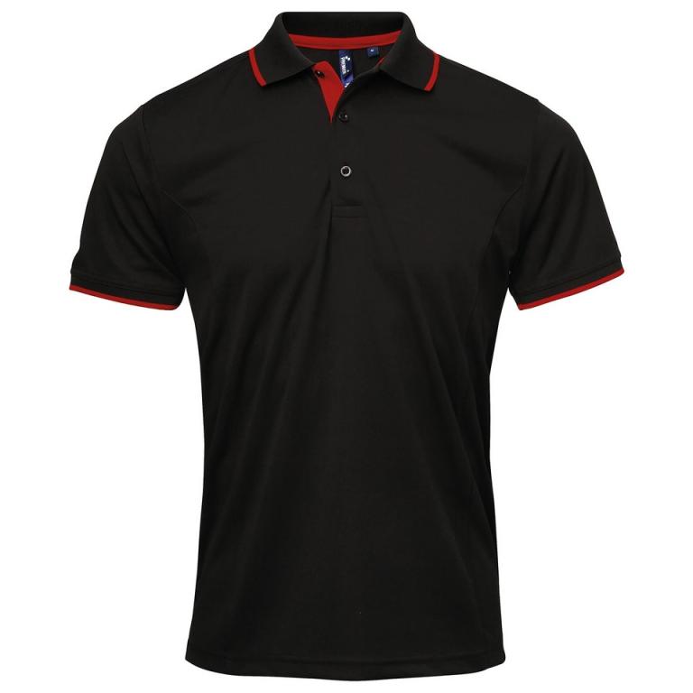 Contrast Coolchecker® polo Black/Red