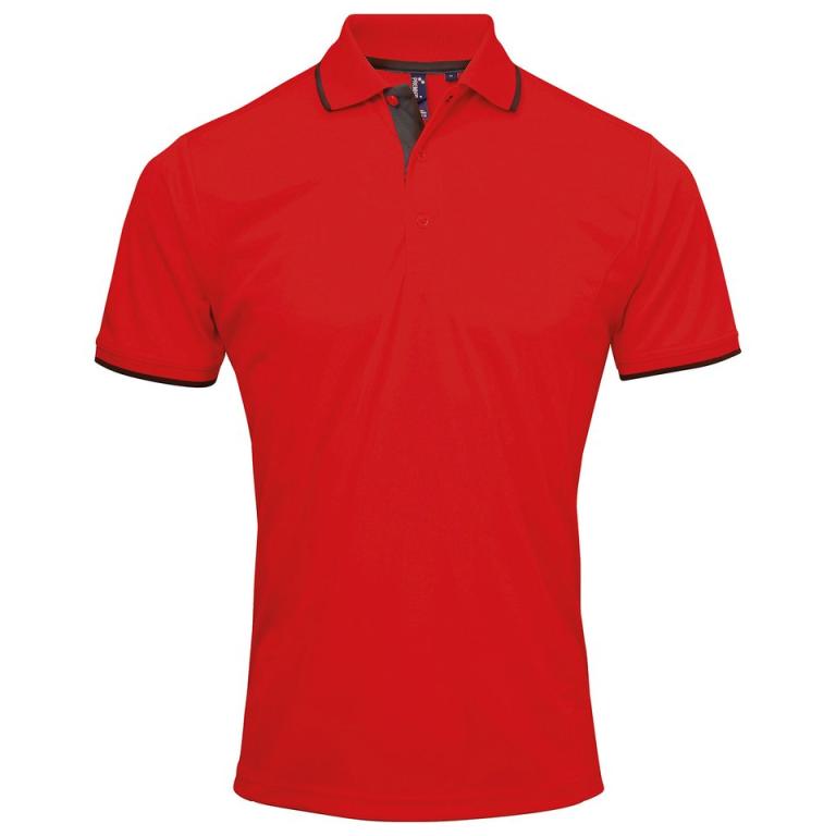 Contrast Coolchecker® polo Red/Black