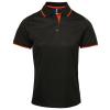 Women's contrast Coolchecker® polo Black/Orange