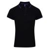 Women's contrast Coolchecker® polo Black/Purple