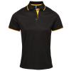 Women's contrast Coolchecker® polo Black/Sunflower