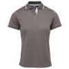 Women's contrast Coolchecker® polo Dark Grey/Silver