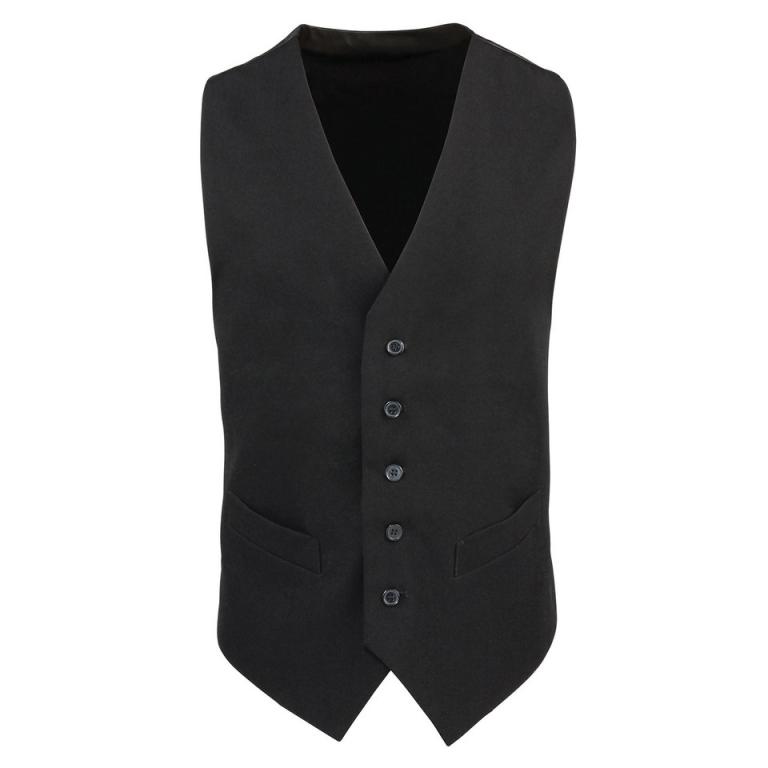 Lined polyester waistcoat Black