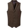 Herringbone waistcoat Brown Check