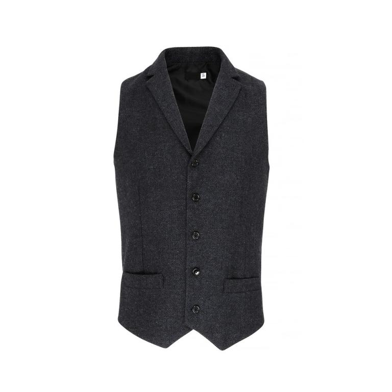 Herringbone waistcoat Charcoal