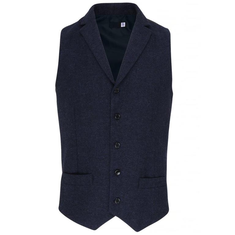 Herringbone waistcoat Navy