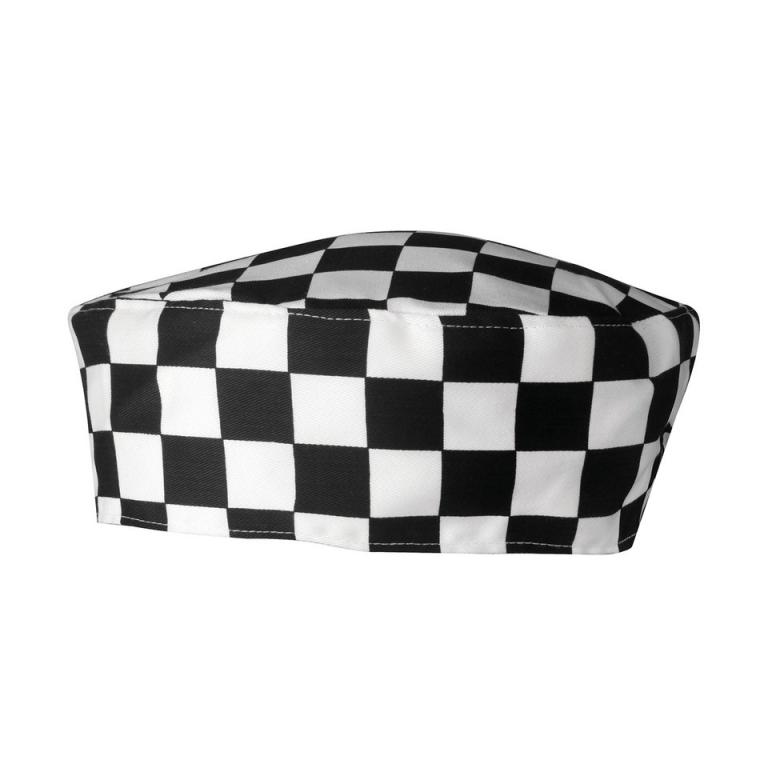 Chef's skull cap Black/White Check