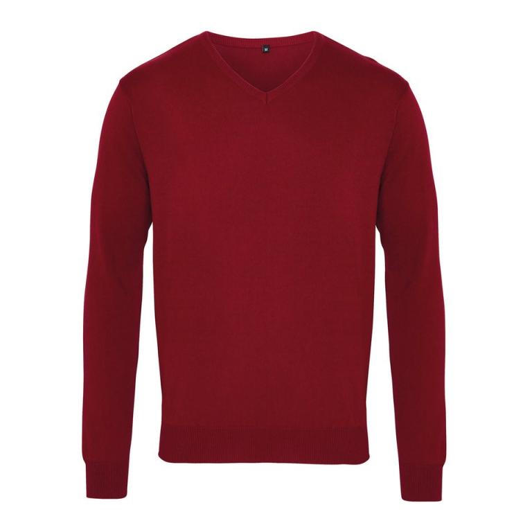 V-neck knitted sweater Burgundy