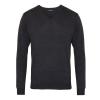 V-neck knitted sweater Charcoal