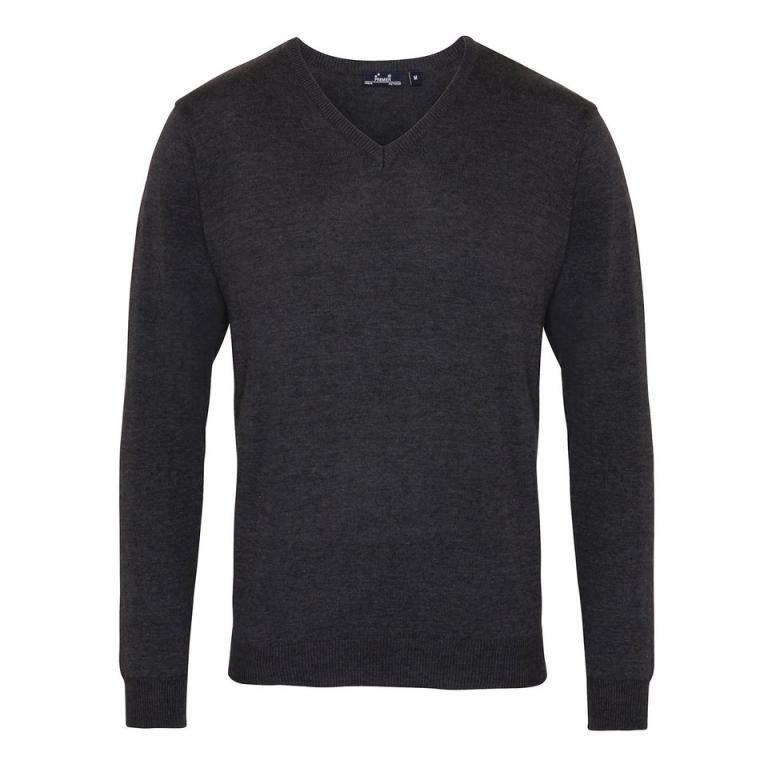 V-neck knitted sweater Charcoal