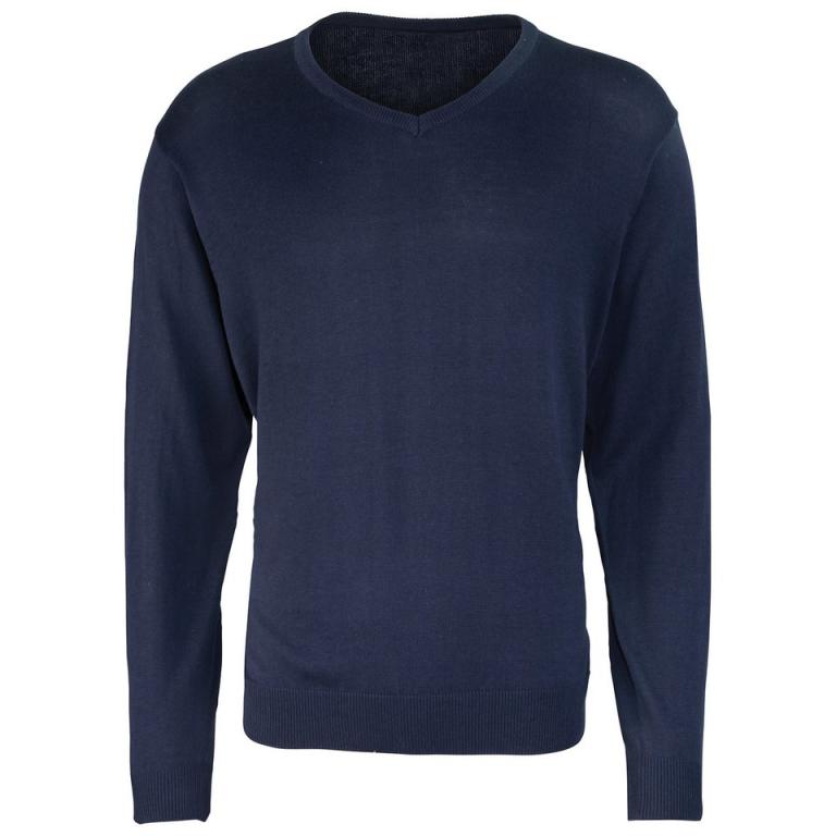 V-neck knitted sweater Navy