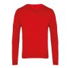 V-neck knitted sweater Red