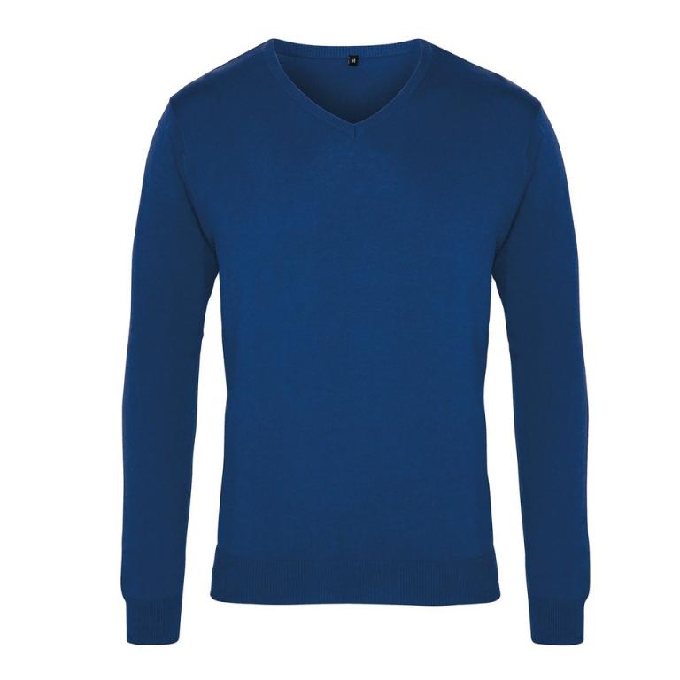 V-neck knitted sweater Royal