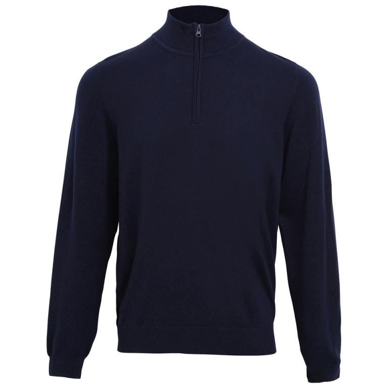 ¼ zip knitted sweater Navy