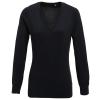 Women's v-neck knitted sweater Charcoal