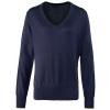 Women's v-neck knitted sweater Navy